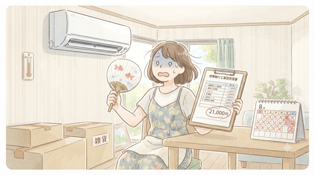 エアコン取り付けの見積もり21000円を見て驚く人