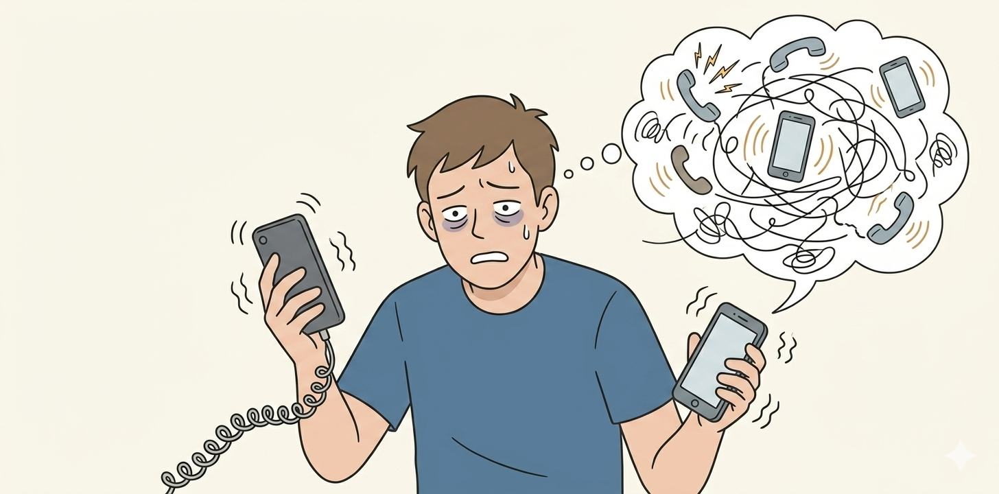 電話攻撃のイメージ